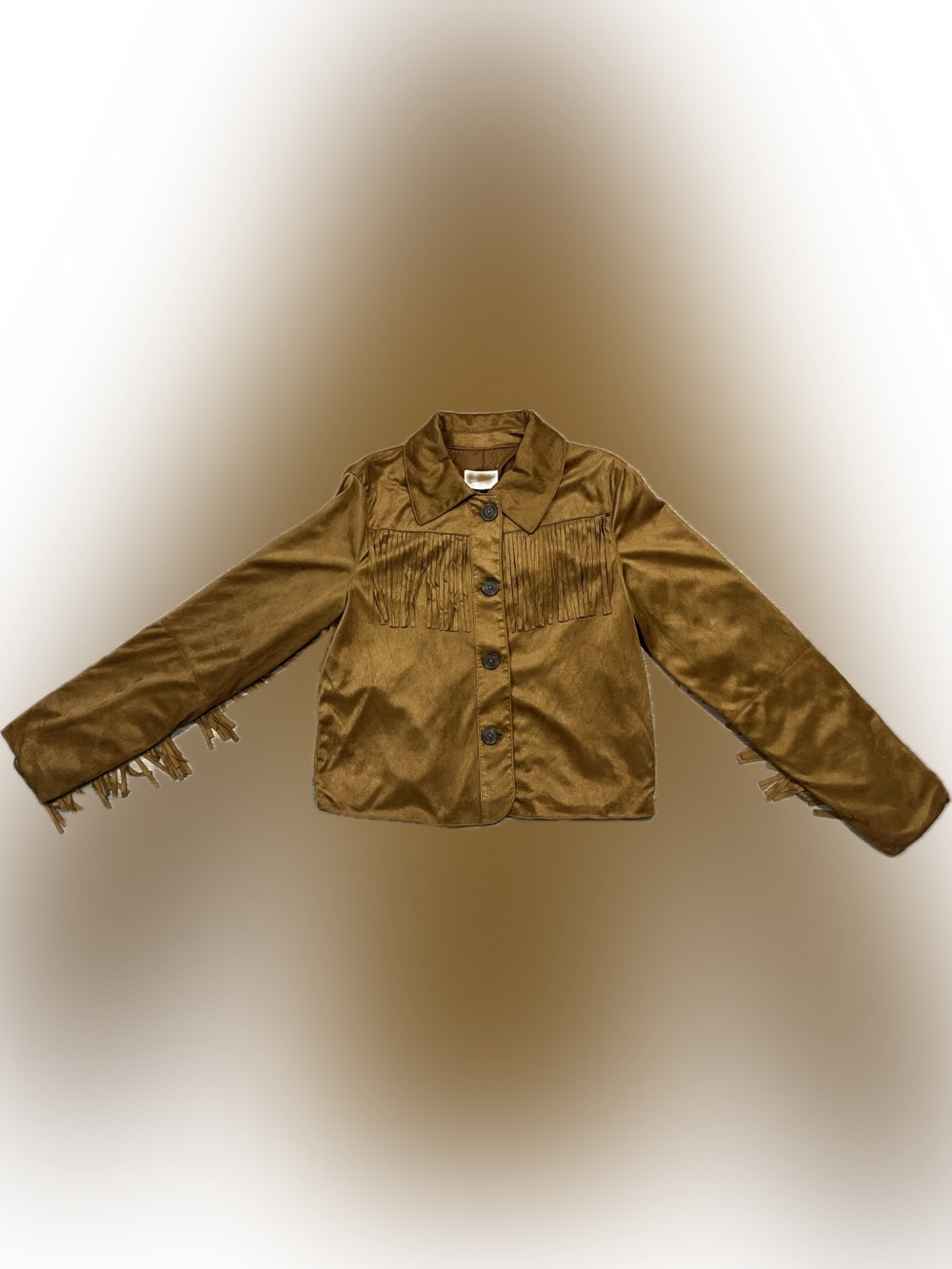 NWT Universal Thread Brown Suede Fringe Jacket Extra Small Boho